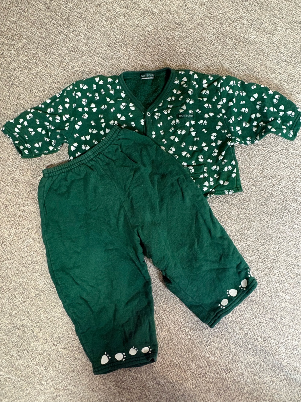 Roots Green Two-Piece Kids Set